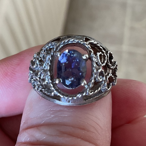 NWOT Sterling Silver 925 Filigree Amethyst Ring Size US 7.5 - Picture 9 of 9